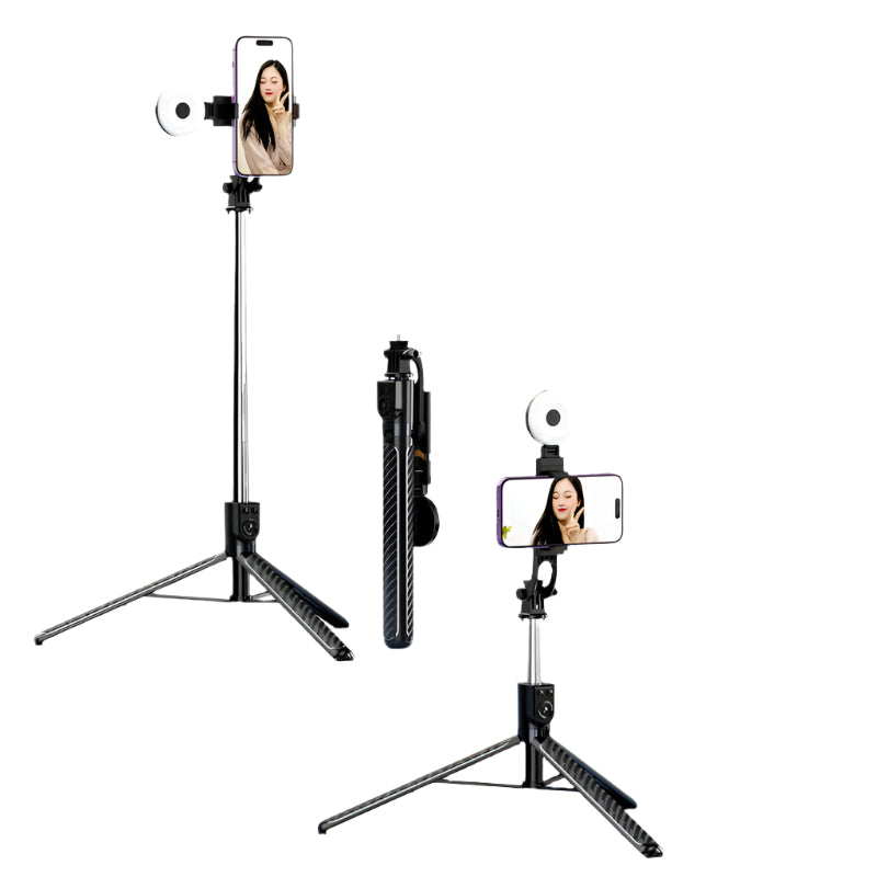 BowLift | LuxuraSnap Elite Selfie Stick Tripod | Take stunning selfies with integrated LED fill light