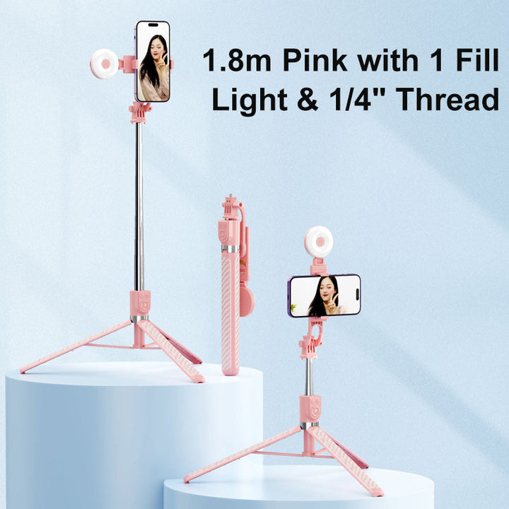 BowLift | LuxuraSnap Elite Selfie Stick Tripod | Take stunning selfies with integrated LED fill light