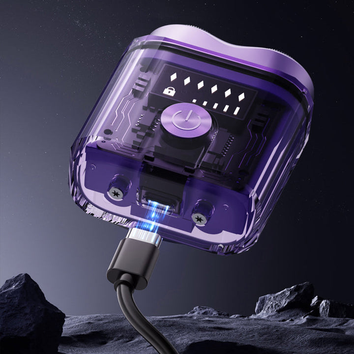 BowLift | Futuristic transparent mini electric smooth shaver