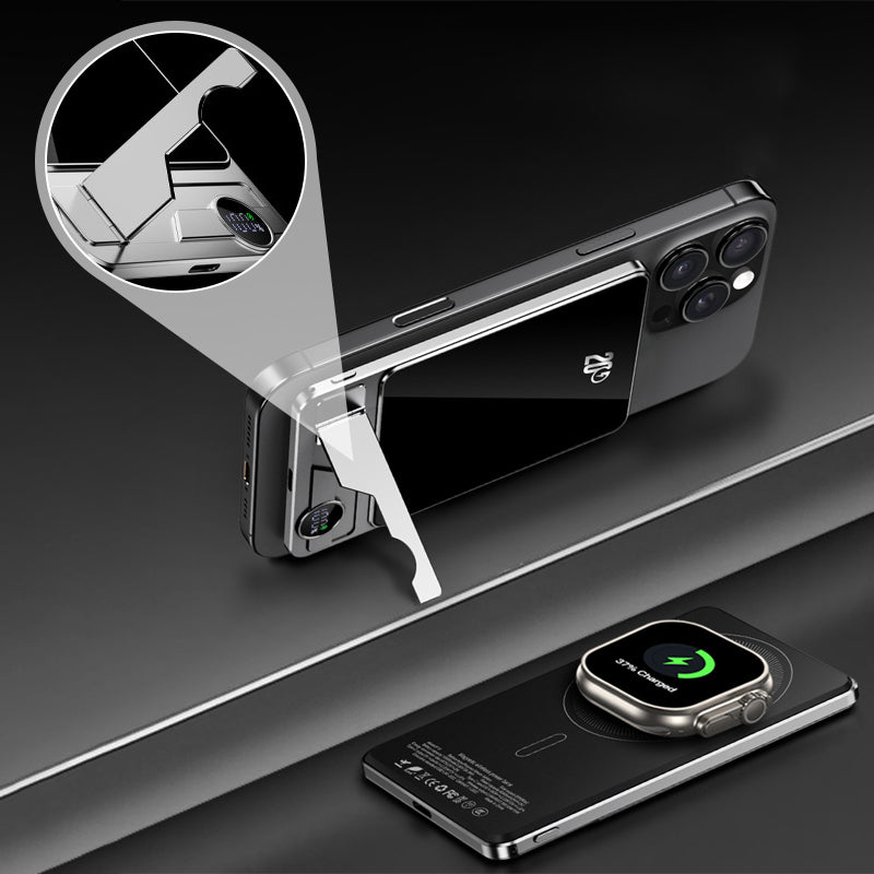 BowLift | LuxuraTech Dual-Mode Magnetic Power Bank | Versatile charging solution with integrated stand for ultimate convenience