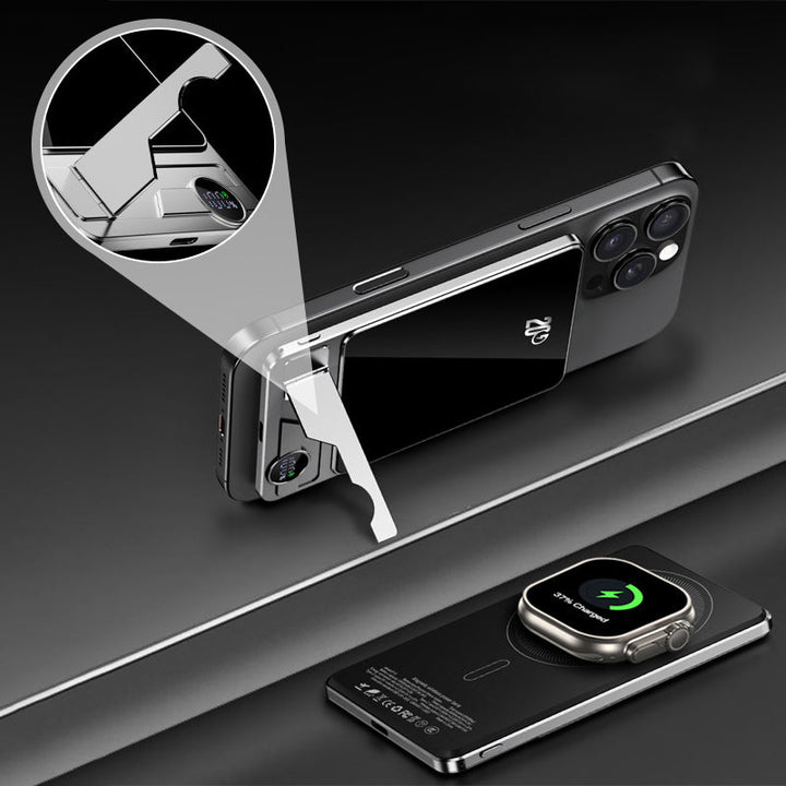 BowLift | LuxuraTech Dual-Mode Magnetic Power Bank | Versatile charging solution with integrated stand for ultimate convenience