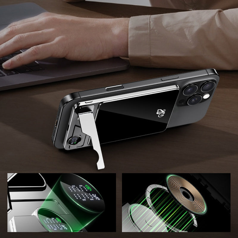BowLift | LuxuraTech Dual-Mode Magnetic Power Bank | Versatile charging solution with integrated stand for ultimate convenience