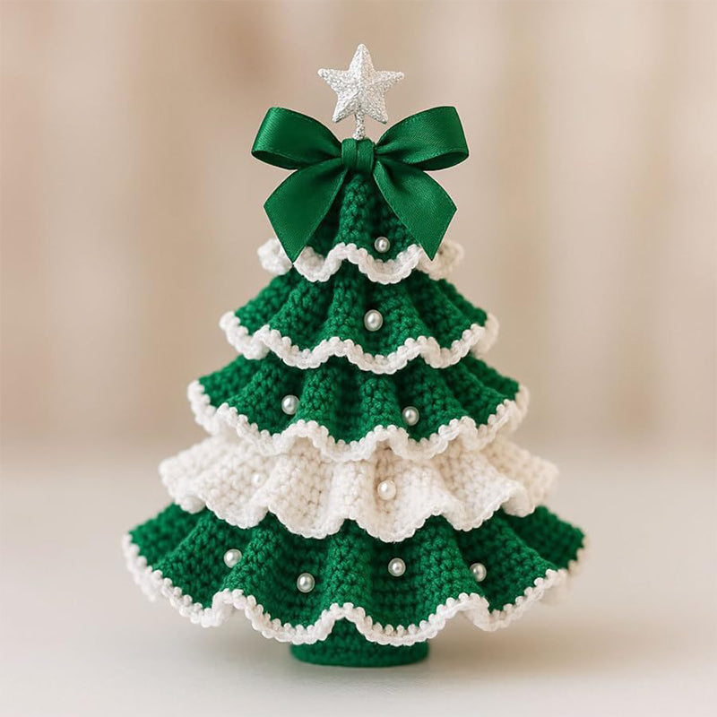 BowLift | PearlPine – Elegant hand-crocheted Christmas trees