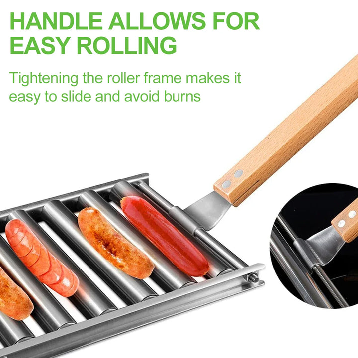 Stainless Steel Hotdog Sausage Grill Roller Rack Barbecue Tools | Bowlift