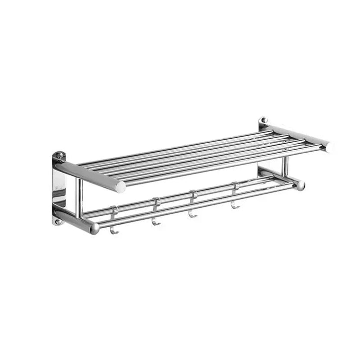 BowLift | SteelRack Stainless Steel Towel Holder – Space-Saving Wall Rack with Modern Minimalist Design for Bathroom and Kitchen
