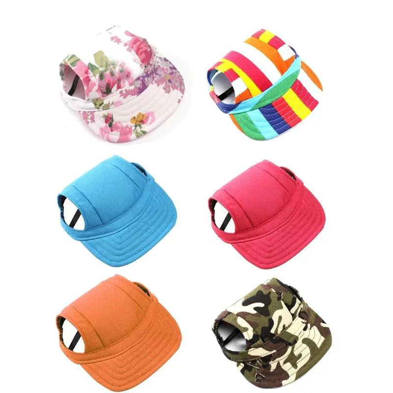 Stylish Round Brim Dog Hat - SunnyPaws Bowlift
