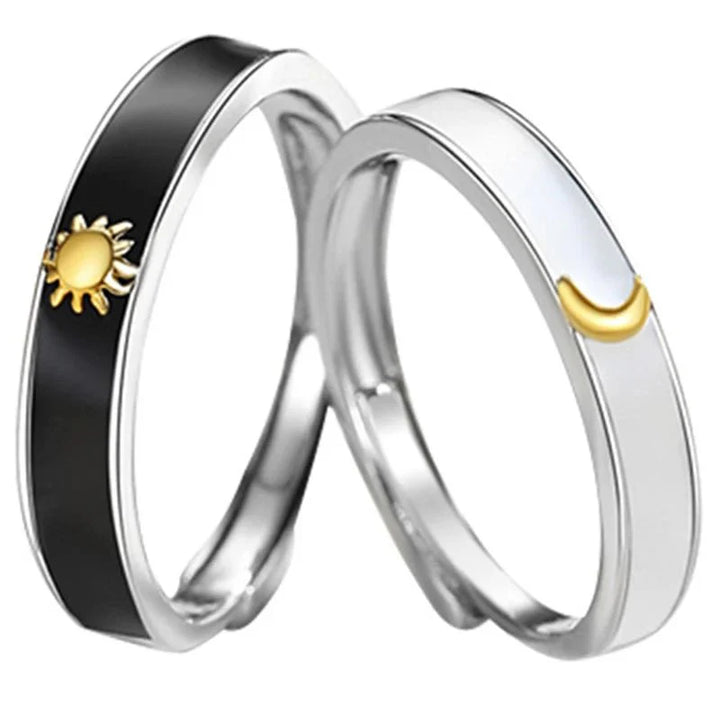 BowLift | Sun & Moon Matching Couples Rings