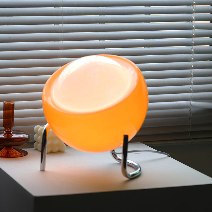 BowLift | Bauhaus table lamp made of glass in retro style | LED table lamp
