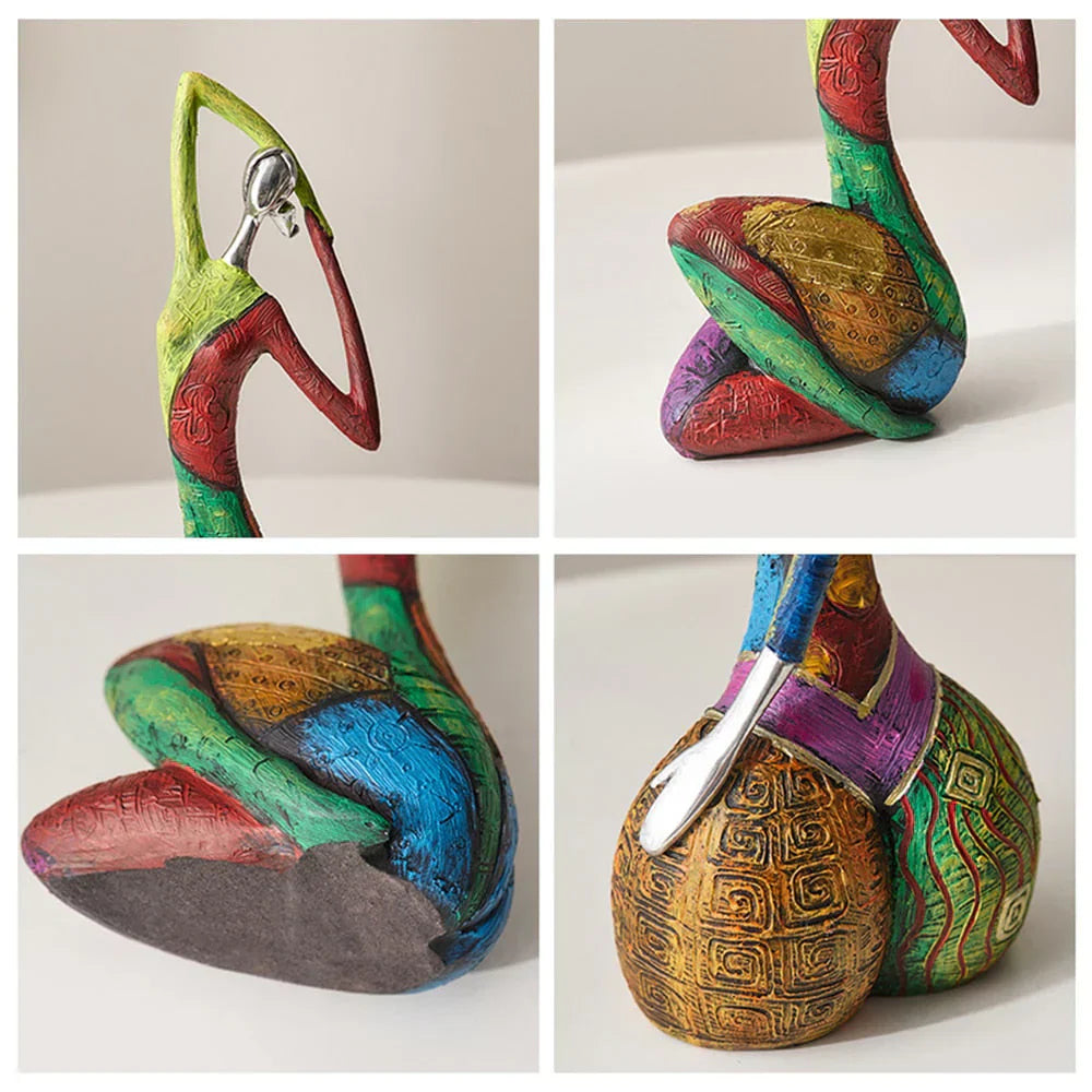 BowLift | Modern Abstract Woman Sculptures – Handcrafted Colourful Resin Art for Home Decor