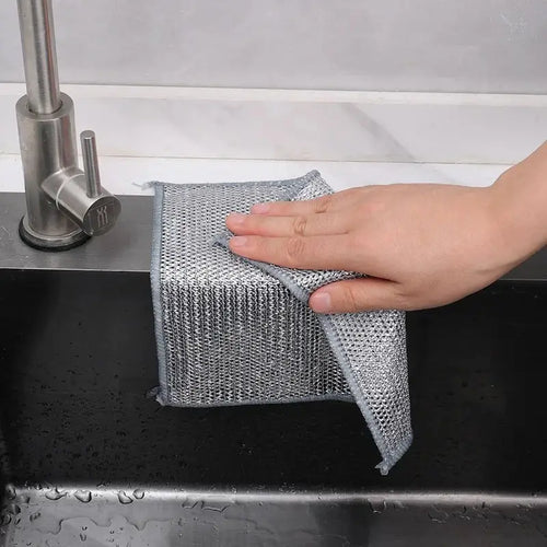 BowLift | Dishcloth made of silver wire