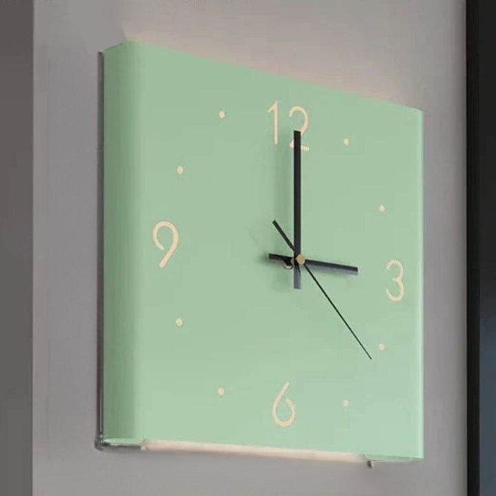 BowLift | TimeLume Double-Sided Square Wall Clock with Lighting