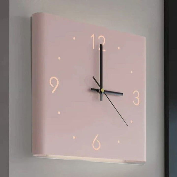BowLift | TimeLume Double-Sided Square Wall Clock with Lighting