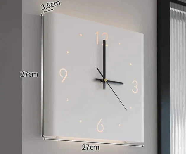 BowLift | TimeLume Double-Sided Square Wall Clock with Lighting