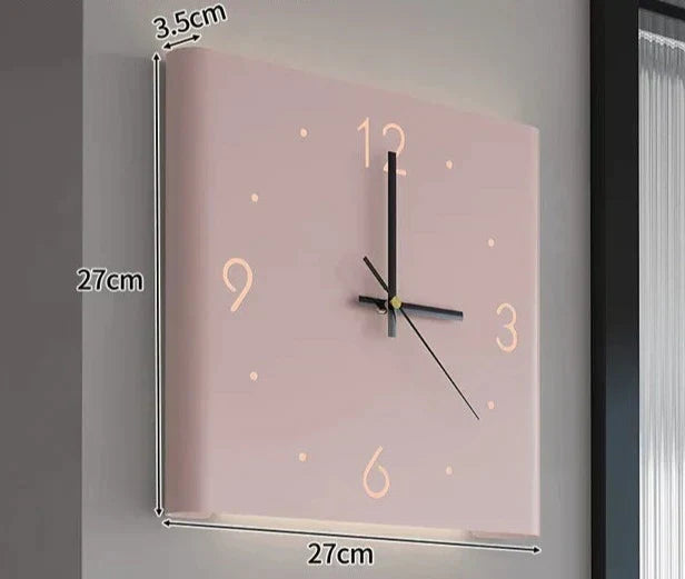 BowLift | TimeLume Double-Sided Square Wall Clock with Lighting