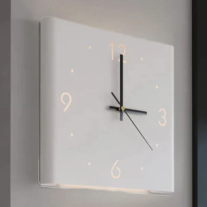 BowLift | TimeLume Double-Sided Square Wall Clock with Lighting
