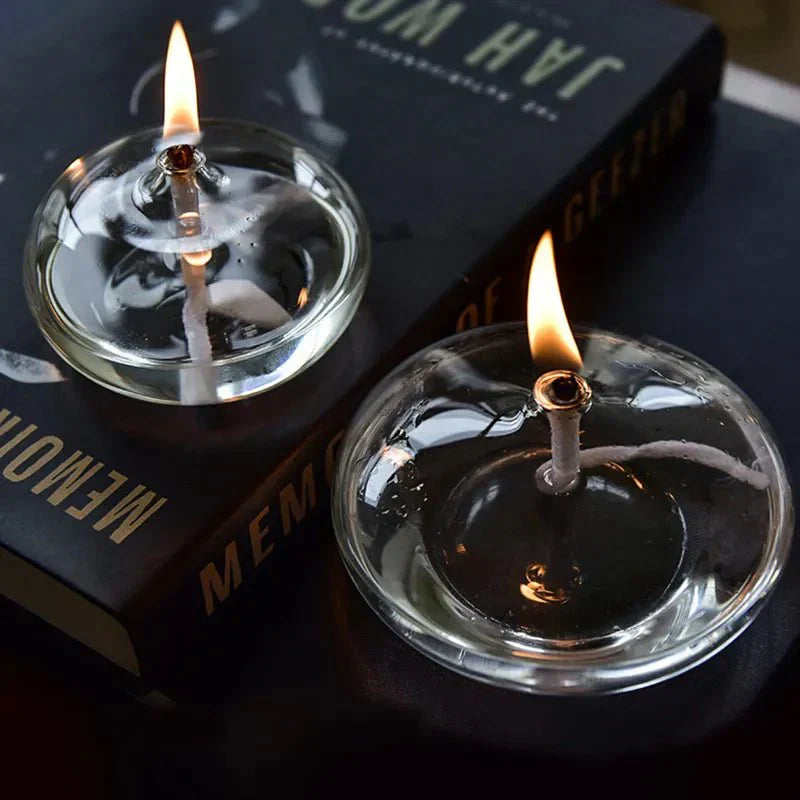 BowLift | Transparent Oil Lamp Made of Glass as Candle Holder