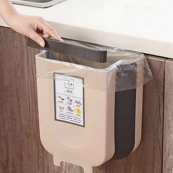 Collapsible Cabinet Door Hanging Trash Bin Bowlift