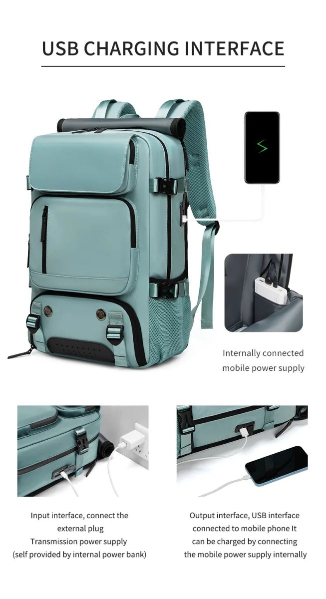 BowLift | TRAVELMAX Pack – Waterproof Travel Backpack with USB Port, Shoe Compartment & Anti-Theft Pocket