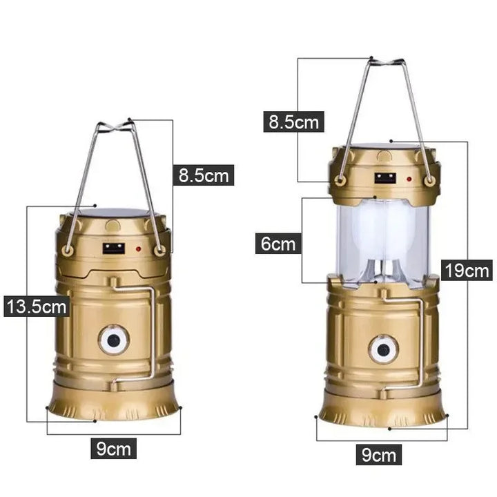 Multifunctional Led Camping Light Rechargeable Camping Lamp Solar Power Charging Portable Fan Lantern Emergency Outdoor Lighting | Bowlift