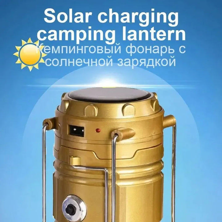 Multifunctional Led Camping Light Rechargeable Camping Lamp Solar Power Charging Portable Fan Lantern Emergency Outdoor Lighting | Bowlift