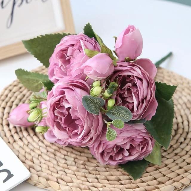 BowLift | Artificial Peony Bouquet with Blossoms and Buds