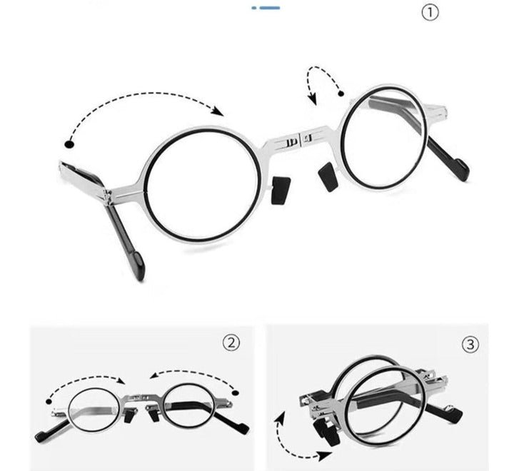 BowLift | VisionFold Compact Folding Glasses – Ultra-Light, Durable Reading Glasses with Flexible Scratch-Resistant Lenses