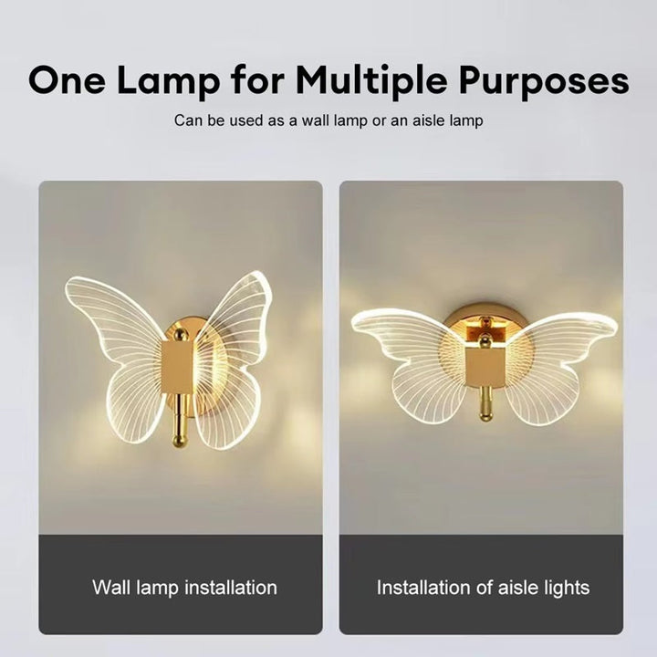 BowLift | Butterfly-Shaped LED Wall Lamp with Three Lighting Modes