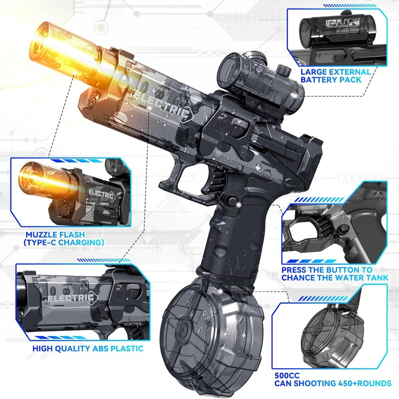 BowLift | PowerBlast Electric Water Gun with Immersive LED Lights