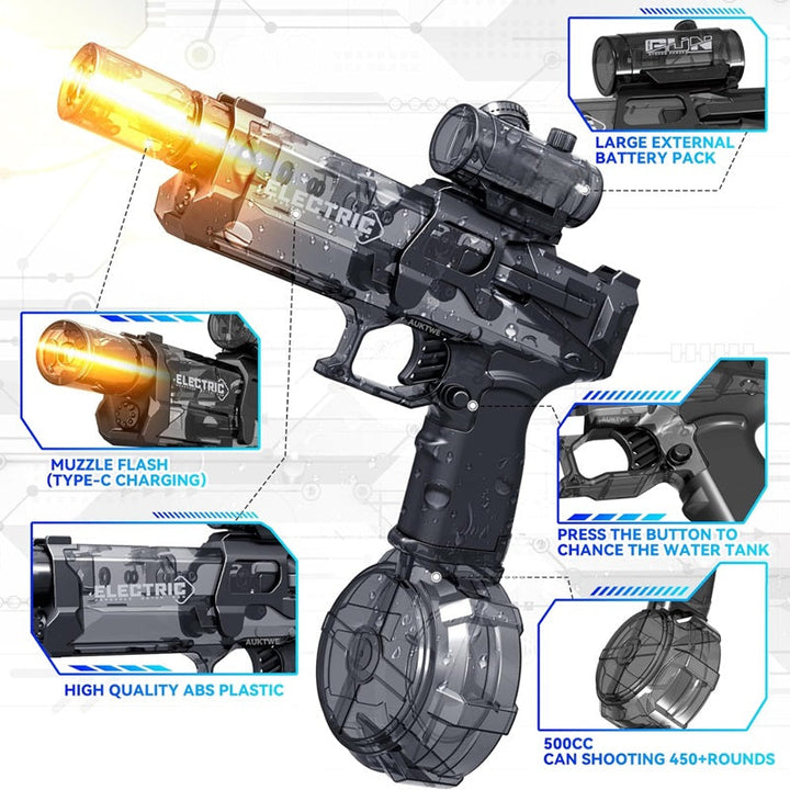 BowLift | PowerBlast Electric Water Gun with Immersive LED Lights