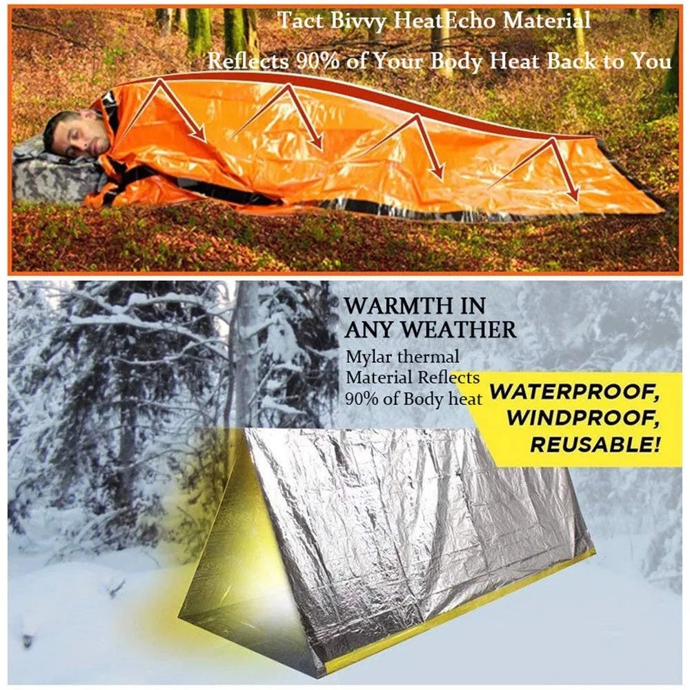 BowLift | Waterproof Emergency Sleeping Bag - SurvivalShield Bivy