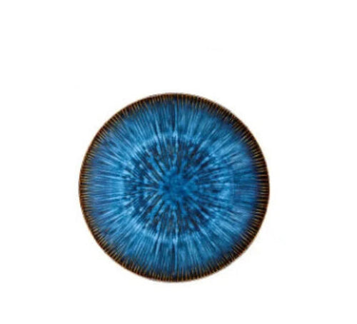 Western Style Ceramic Dish Deep Blue Pasta Plate Kitchen Tableware | Bowlift
