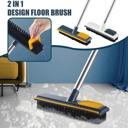 2 In 1 Floor Scrub Brush With Long Handle Bowlift