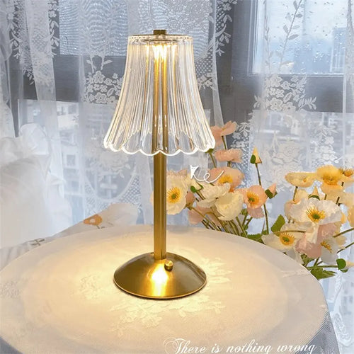 BowLift | Wireless Table Lamp with Crystal Decor and Dimmable Lighting - GlamLight