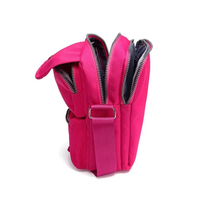 Women’s Waterproof Nylon Crossbody Shoulder Bag with 6 Pockets