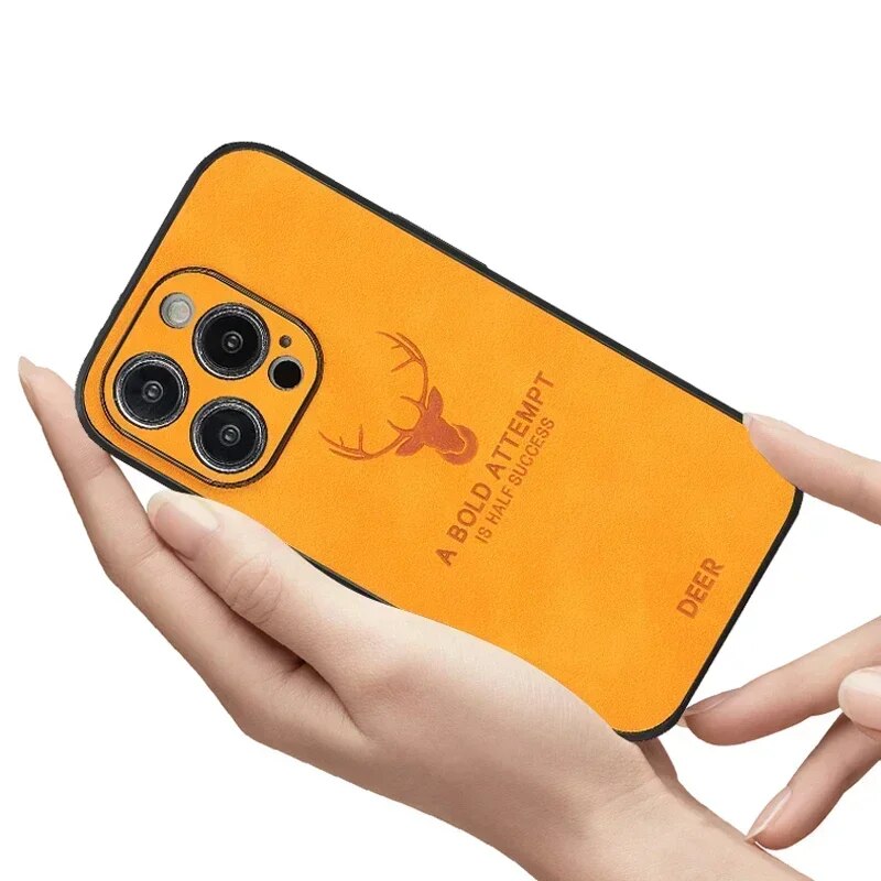BowLift | Deer - Luxury Leather iPhone Case with Stylish Design and Shockproof Protection