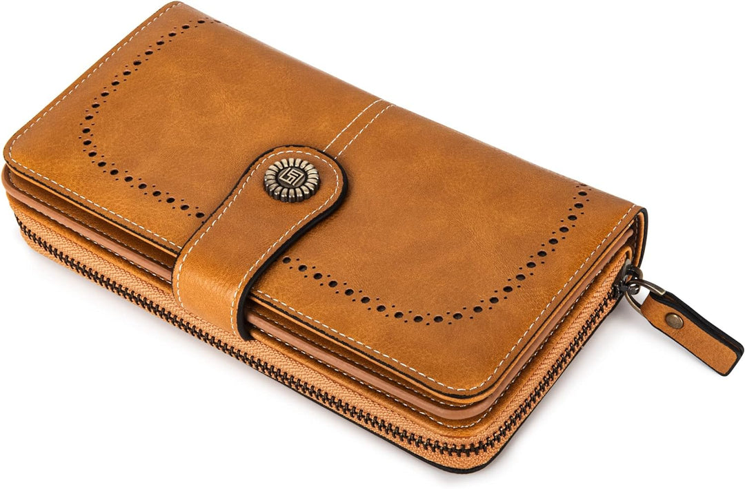 Stylish Leather Wallet with Wristband Bowlift