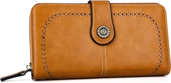 Stylish Leather Wallet with Wristband Bowlift