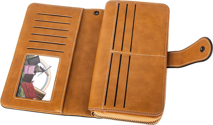 Stylish Leather Wallet with Wristband Bowlift