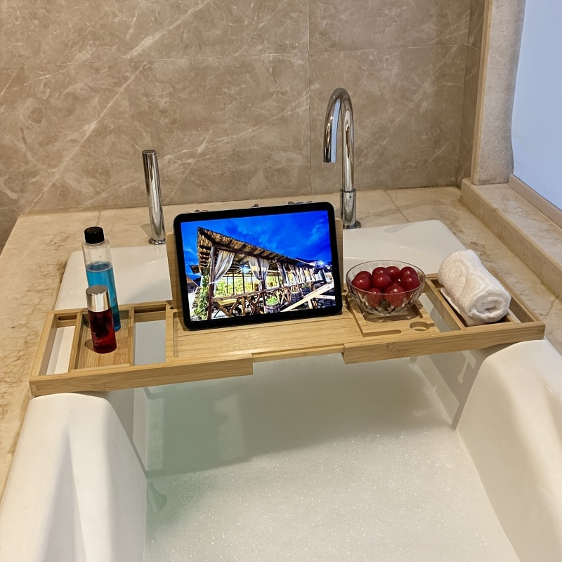 BowLift | ZenBath Luxe Bamboo Bathtub Tray