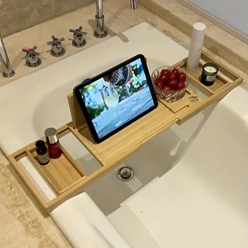 BowLift | ZenBath Luxe Bamboo Bathtub Tray