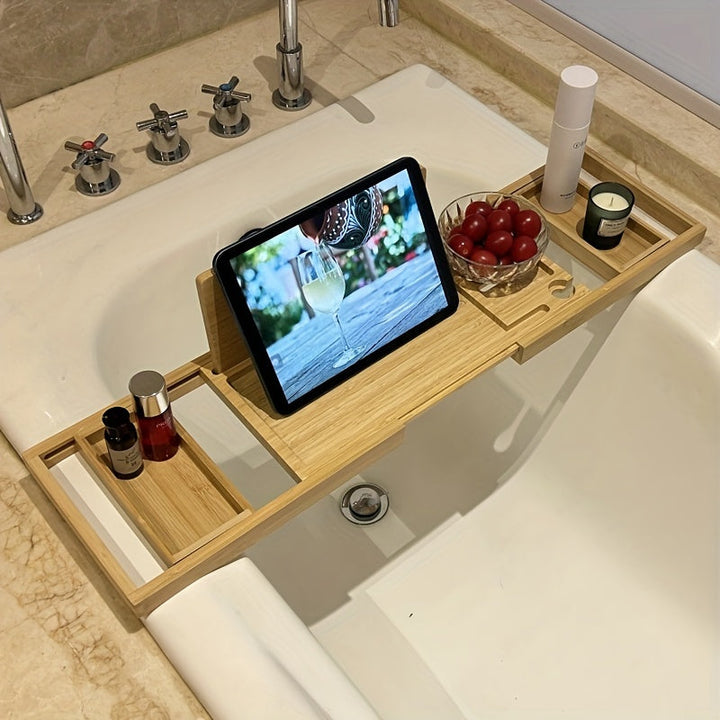 BowLift | ZenBath Luxe Bamboo Bathtub Tray