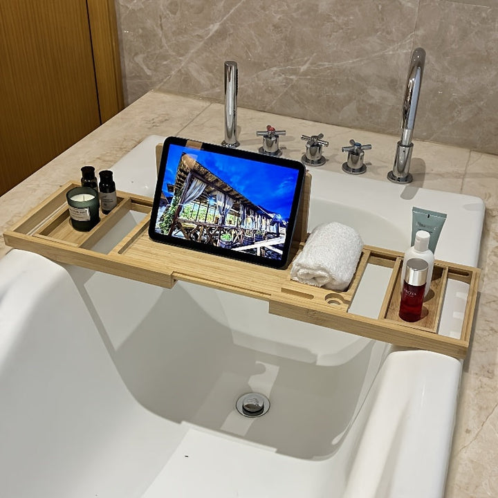 BowLift | ZenBath Luxe Bamboo Bathtub Tray