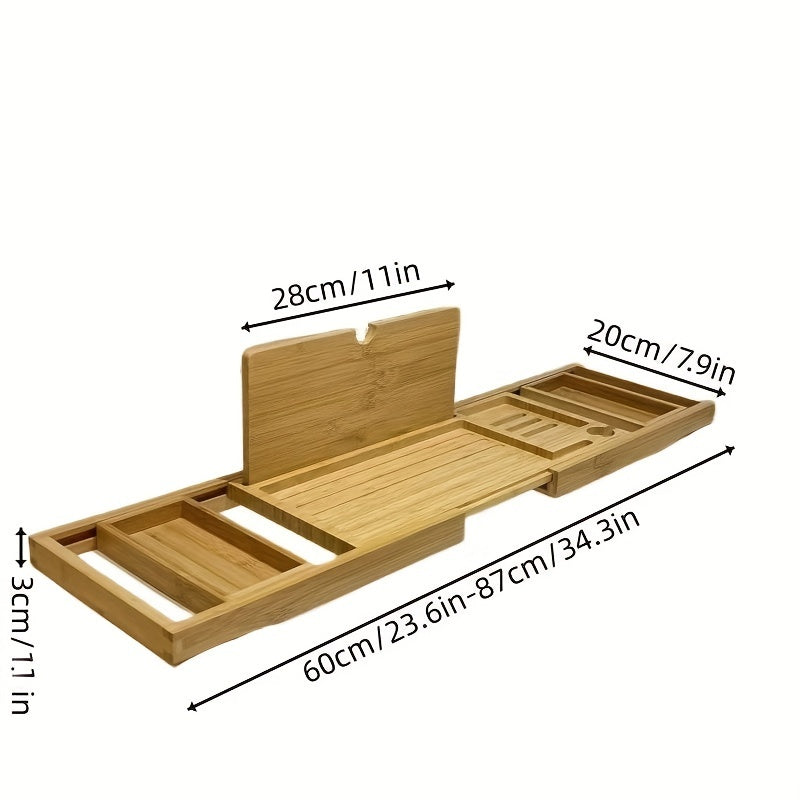 BowLift | ZenBath Luxe Bamboo Bathtub Tray