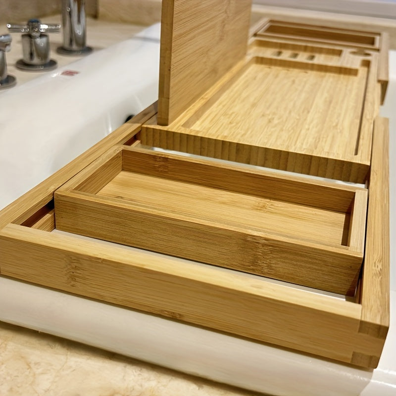 BowLift | ZenBath Luxe Bamboo Bathtub Tray